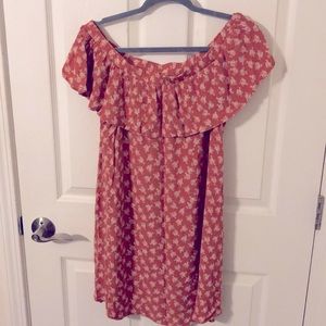 Off The Shoulder Burnt Orange Dress